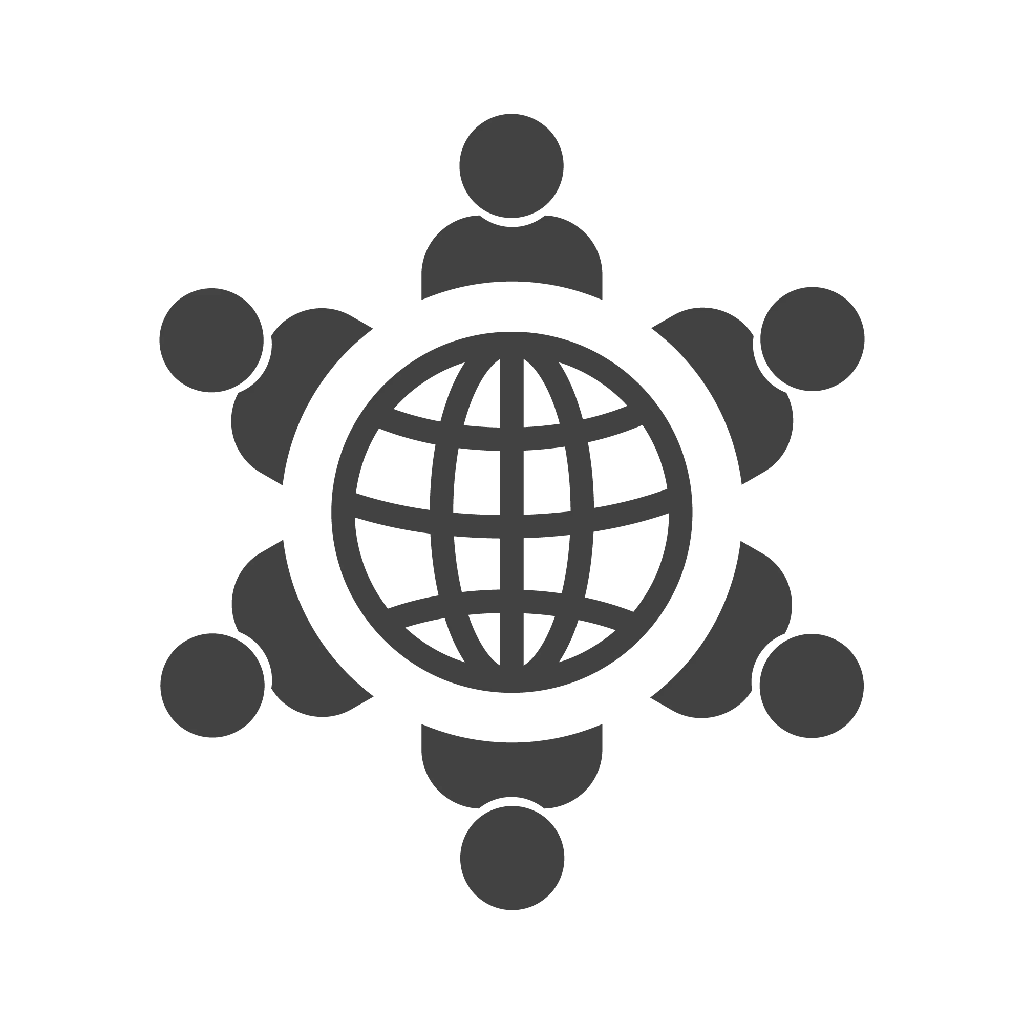 Business people icon. Persons silhouette